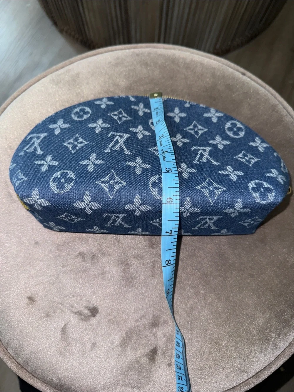 Louis Vuitton Monogram Denim Cosmetic Pouch Set Luxury Designer